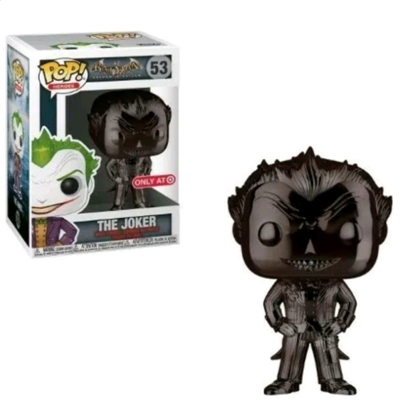 FUNKO POP! BATMAN ARKHAM ASYLUM BLACK CHROME JOKER w/ T-SHIRT DC Collector's Box - Picture 3 of 3